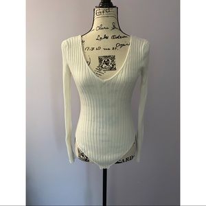 Ribbed Sweater Bodysuit
